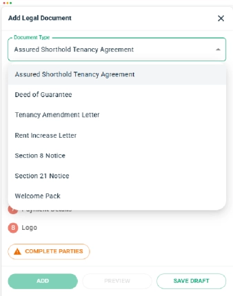Landlord Vision screenshots showing the income tax report and a list of properties with property photos.