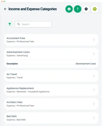 Software screenshot in Landlord Vision of bank reconciliation and screenshot of how to switch between property portfolios.